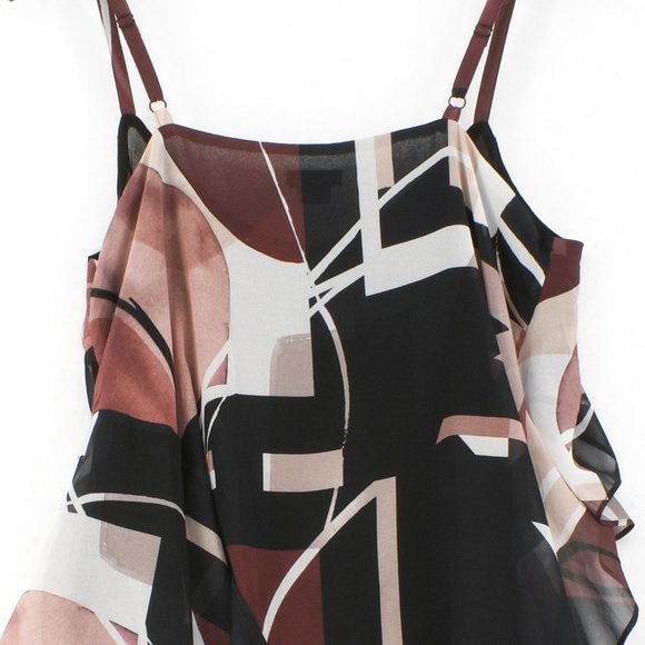 City Chic V-Neck Sahara Printed Asymmetrical Top - Picture 5 of 8